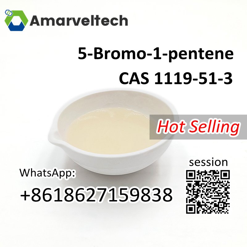 CAS 1119-51-3, 5-Bromo-1-pentene， 3-Pentenylbromide， 4-Pentenyl bromide， 4-Pentenylbromide， 5-bromo-1-penten， 5-bromo-2-pentene， 5-b， 5-bromo-1-pentene for sale， 5-bromo-1-pentene nmr， 5-bromo-4-methyl-1-pentene， 1-bromo-2-pentene， 